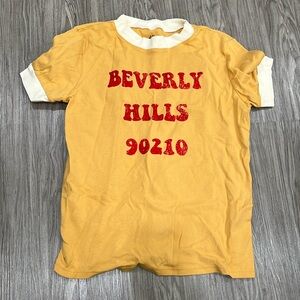 Beverly Hills 90210 yellow ringer tee